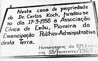 Dados histórico de Embu: Associação Cívica de Embu