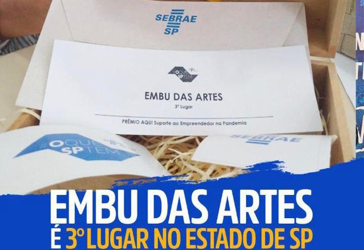 Embu das Artes ganha troféu de terceiro lugar no prêmio Sebrae