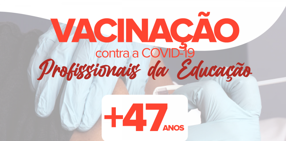 Prefeitura inicia vacinação de profissionais da educação em 12 de abril