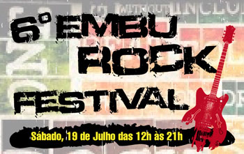 Cidade sedia 6º Embu Rock Festival dia 19/7