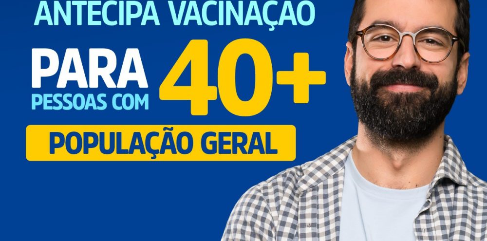 Agendamento aberto para munícipes acima dos 40 anos