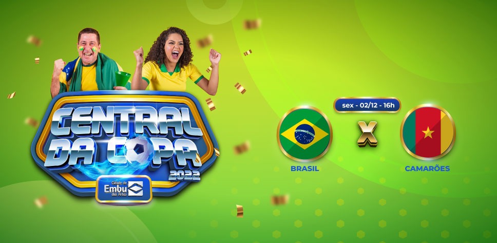 Central da Copa: Brasil X Camarões será transmitido hoje ao vivo em supertelão