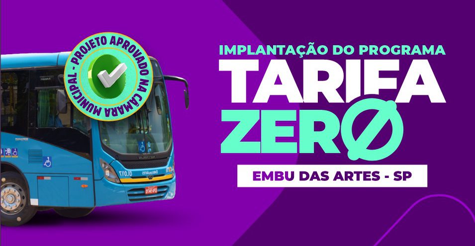 Tarifa Zero no transporte municipal entra na fase de testes em janeiro