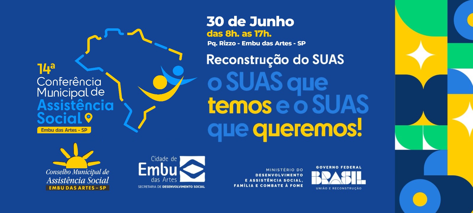 Conferência Municipal de Assistência Social de Embu das Artes será realizada dia 30 de junho